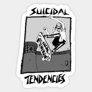 Skeleton play skateboard suicidal tendencies Sticker